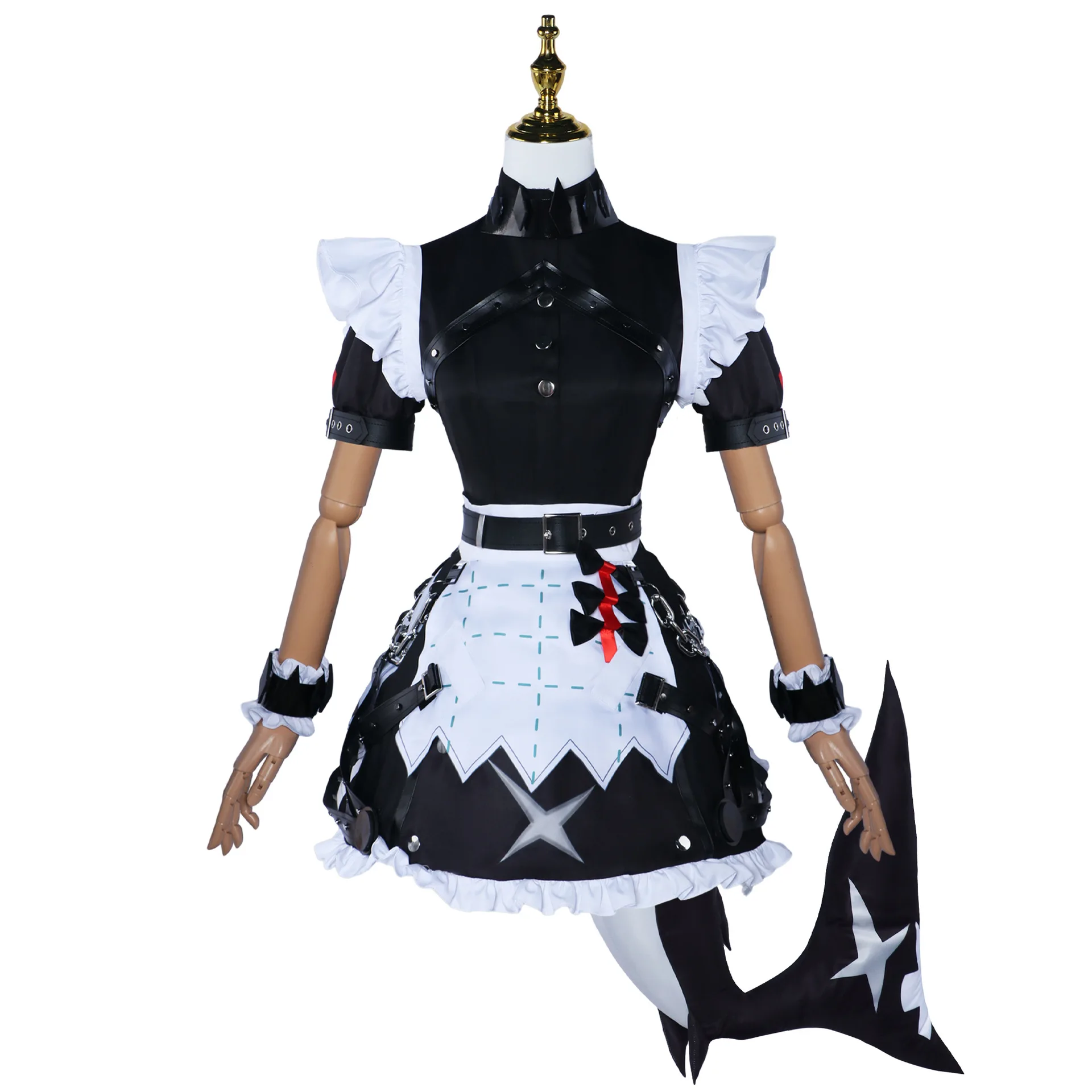 

Zenless Zone Zero Character Ellen Joe Cosplay Costume Shark Maid Uniform Outfit Maid Cosplay Wig Props Accessories Full Set