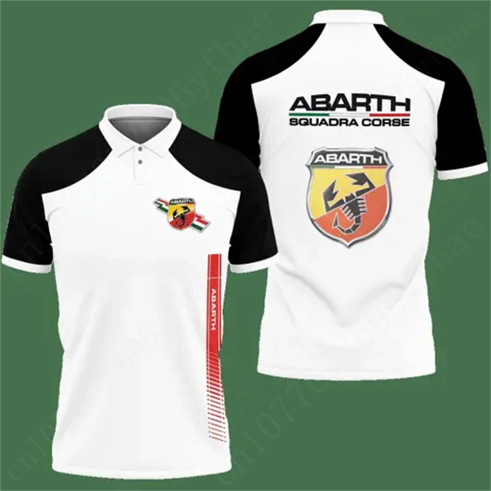 Abarth-unisex camiseta de manga curta para homens e mulheres, top de manga curta, estilo casual, estilo harajuku, roupas de golfe