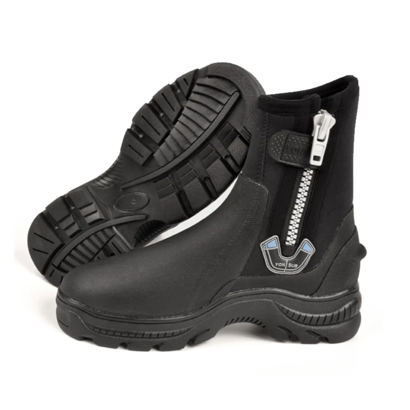 Flexible 5mm Neoprene Dive Boots with Reinforced Heel for Men Women in Water Sports and Marine Use