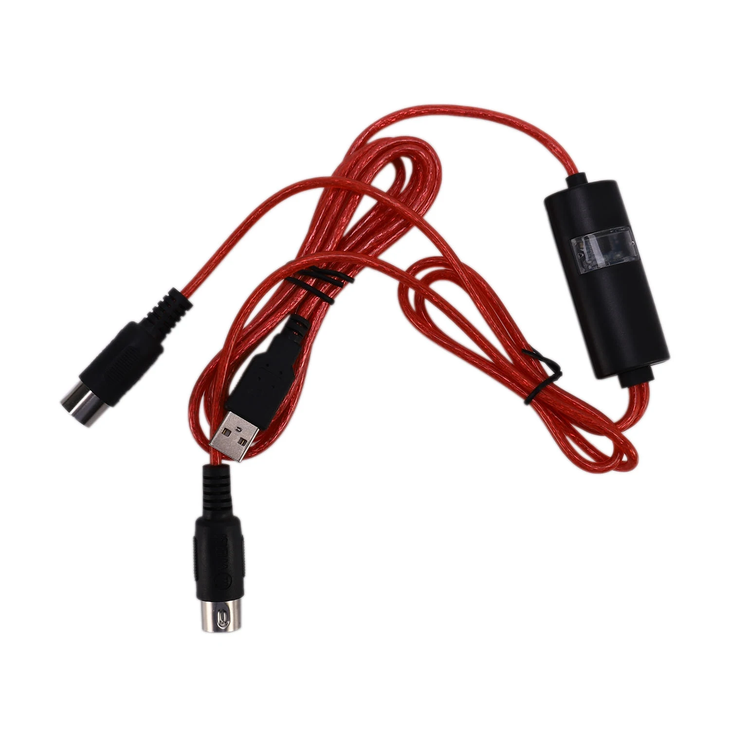 

ABUO5-контактный Midi-USB-кабель-адаптер-адаптер для Windows Mac Ios ноутбука в музыкальную клавиатуру фортепиано