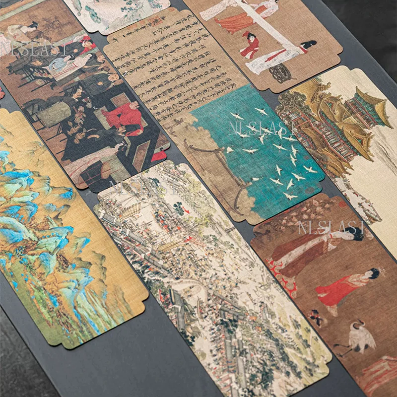 Double‑Sided Chinese Ancient Painting Tea Mat Ruihe Crane Calligraphy Print Fabric Tea Table Runner Waterproof Anti‑Slip Teaware