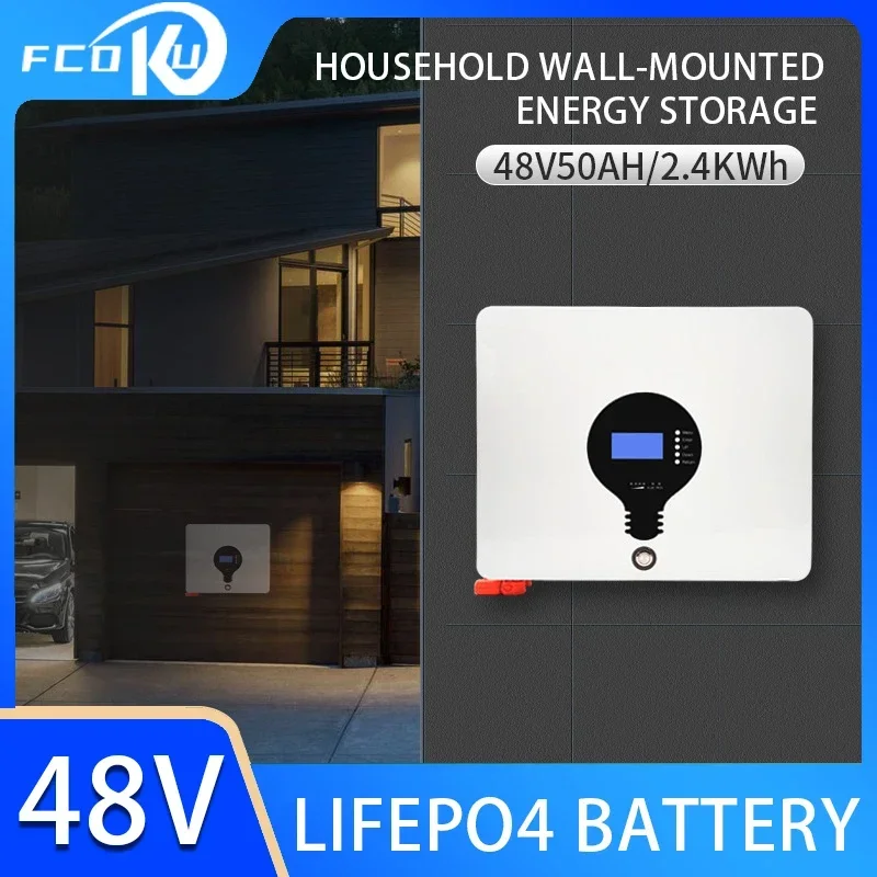 

48V 50Ah wall-mounted household energy storage battery,solar photovoltaic power generation system lithium iron phosphate battery