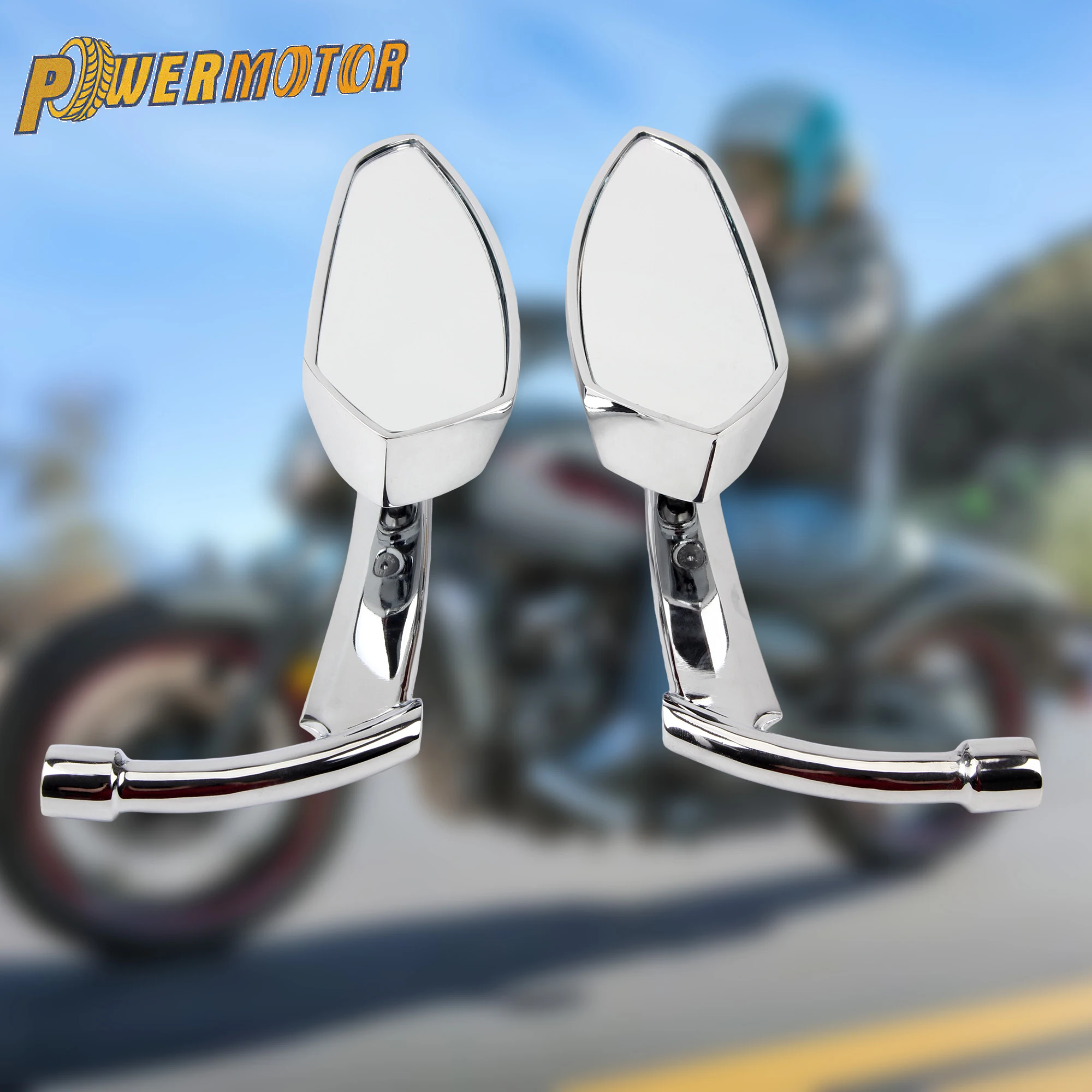 Motorcycle Universal Rear View Mirrors 8mm 10mm Thread Side Mirror Fits Harley Honda Kawasaki Yamaha Chopper Touring Accessories