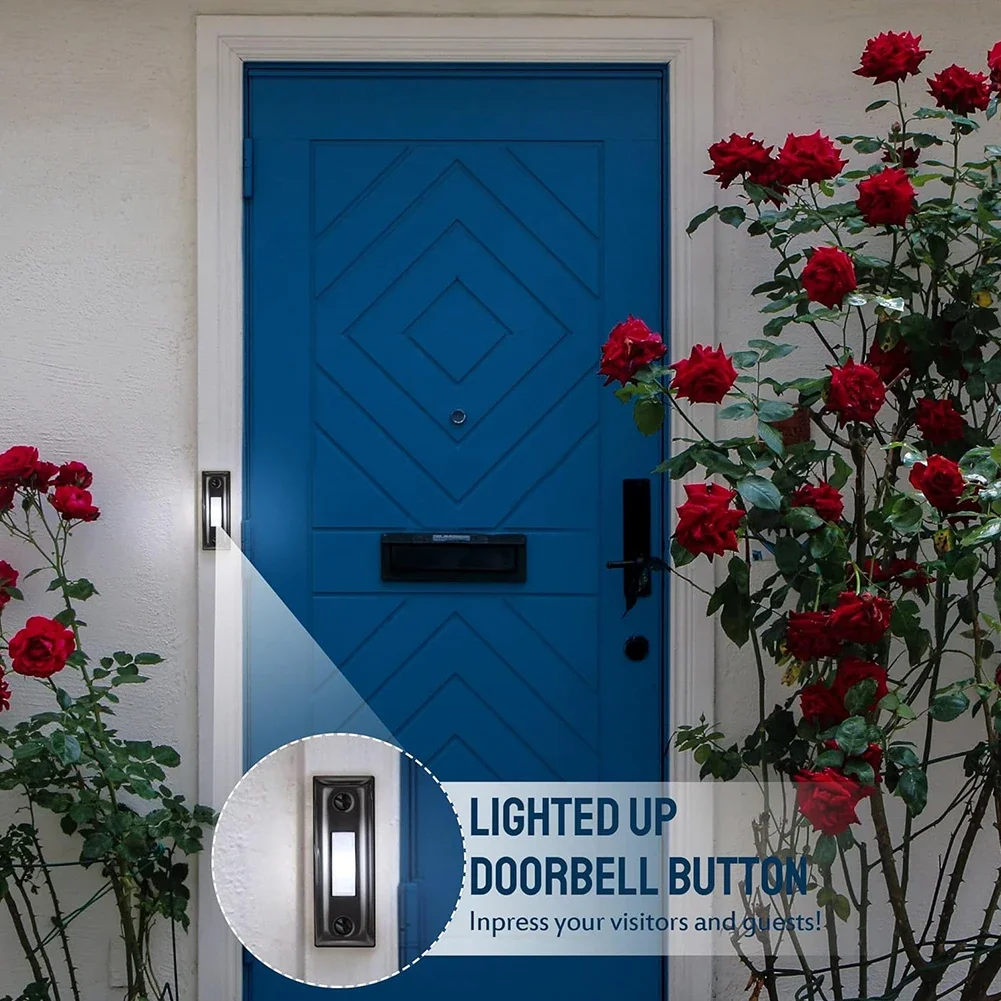 Real Reliable Rays Resistant Doorbell Heavy Duty Waterproof All Day Excellent Visibility Harmful Rays Resistant