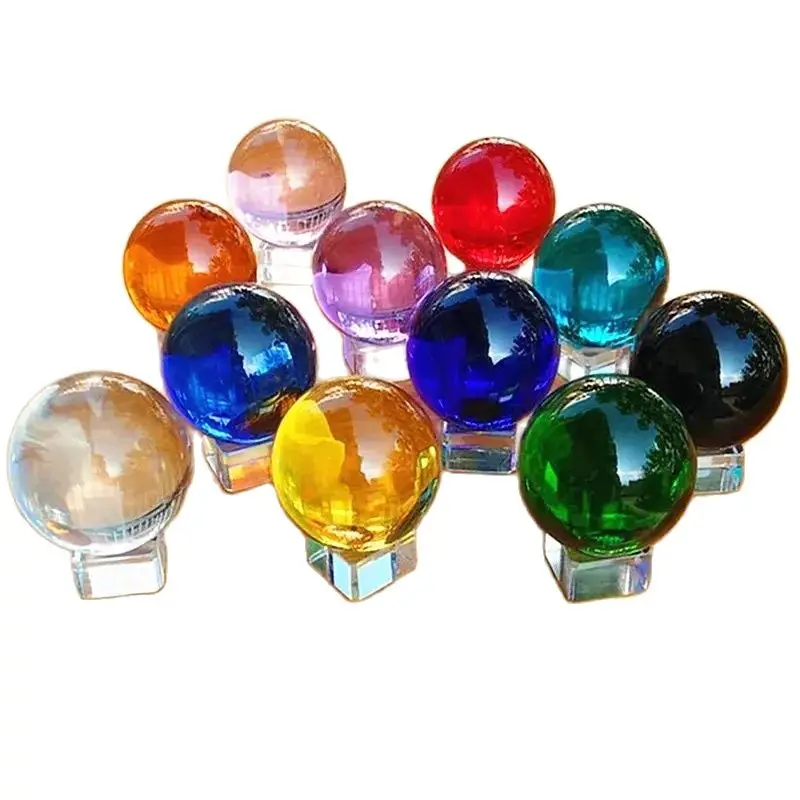 Pure Water 60mm Round K9 Glass Artificial Crystal Ball for Photography Decor Clear Quartz Healing Ball Sphere Manipulation