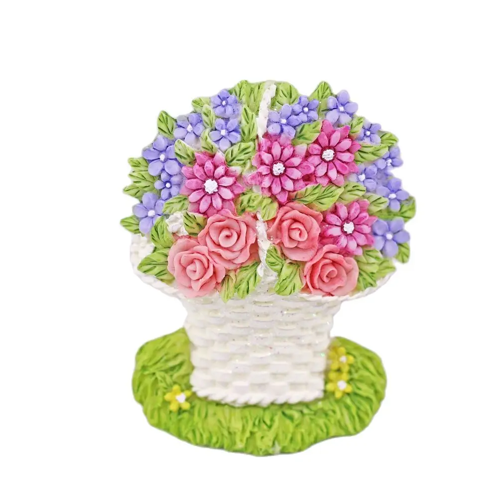 3D Flower Basket Silicone Mold for Fondant Embossment Fence DIY Chocolate Sugarcraft Cake Border Baking Mould