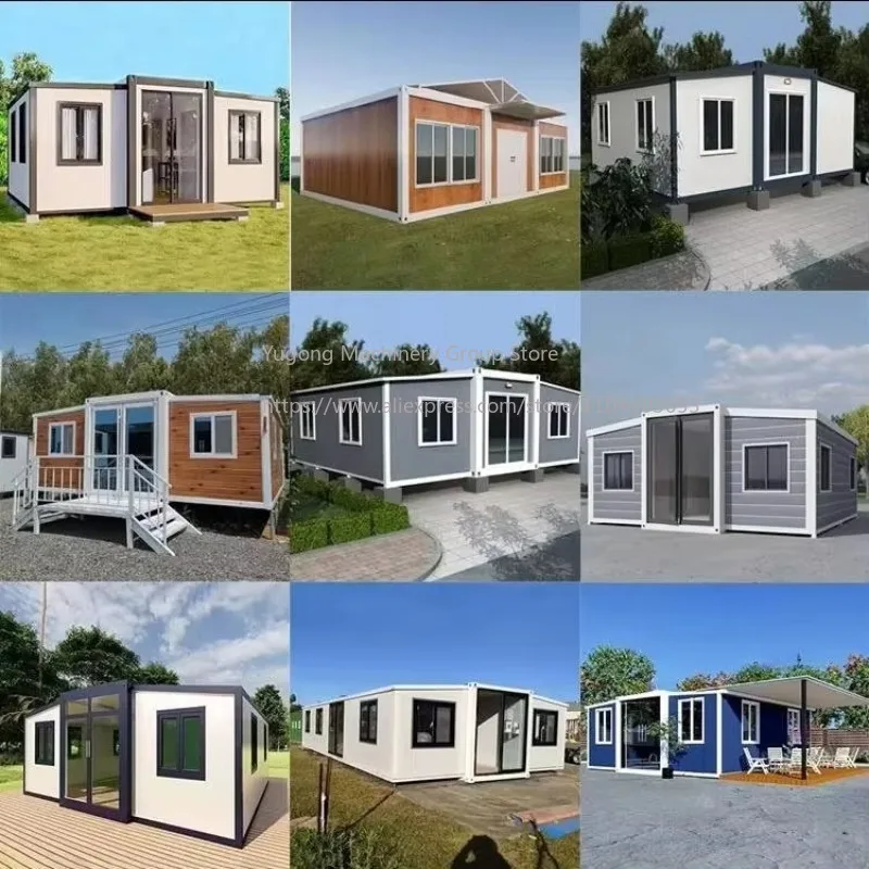 Fast Build Mobile Steel Prefab Haus Foldable Expand Container Vacation Room Bathroom Prefab Tiny Home Villa Use House