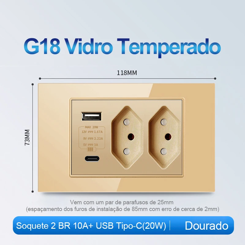 Variant: 10A 2BR 20W Gold