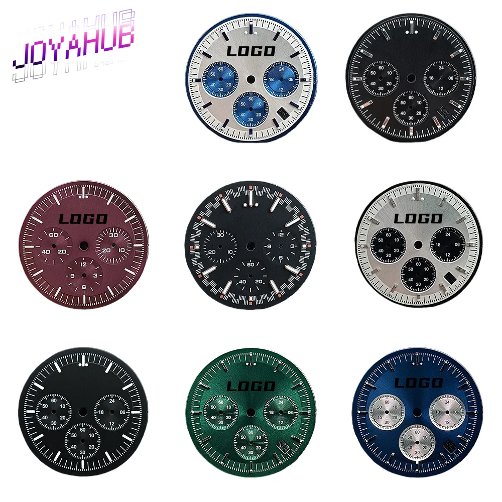 

Модифицированный логотип на заказ, циферблат для часов 32,5 мм, аксессуары для часов, циферблат Superb Edition 32,5 мм для многофункционального кварцевого механизма VK63