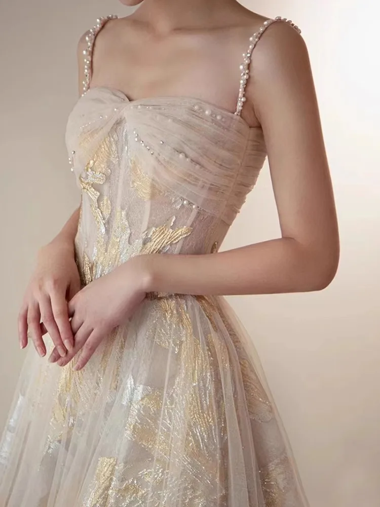 

Ele женское вечернее платье на бретельках, модная юбка трапециевидной формы со средней талией, длинное платье для выступления, свадьбы, свидания