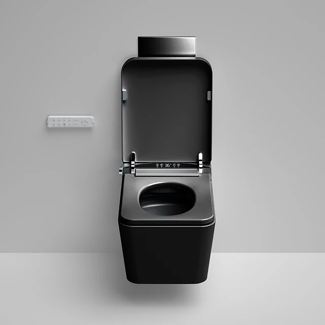 Home Ceramic Bidet Smart Toilet-Remote Control Heated Seat Automatic Flush Sterilization P-trap Included