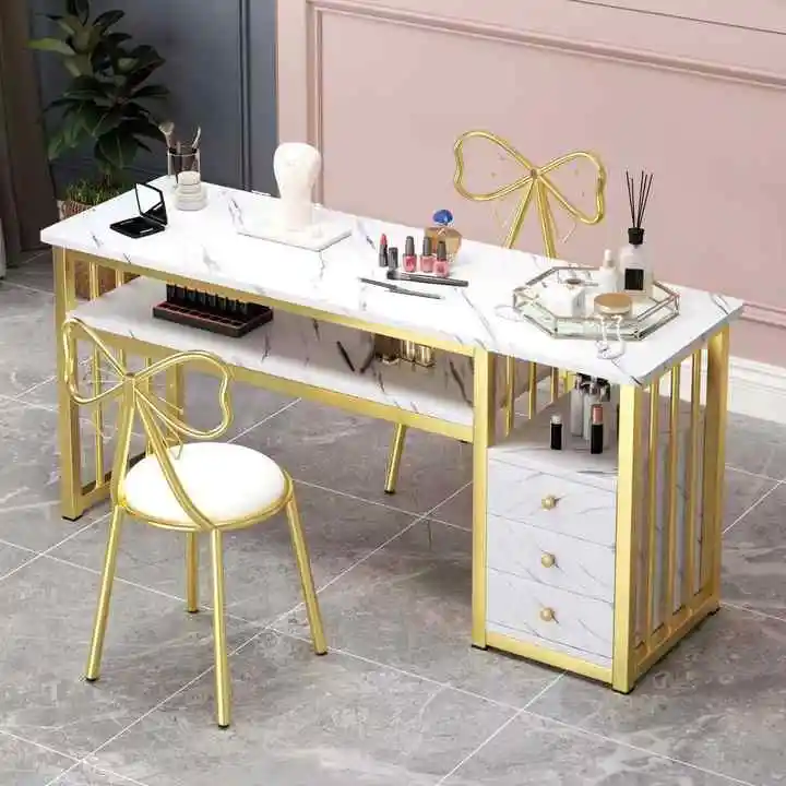 xx-Premium Modern Design Nail Salon Furniture Collection Artistic Wood Nail Tables and Beauty Workstations for Salons^