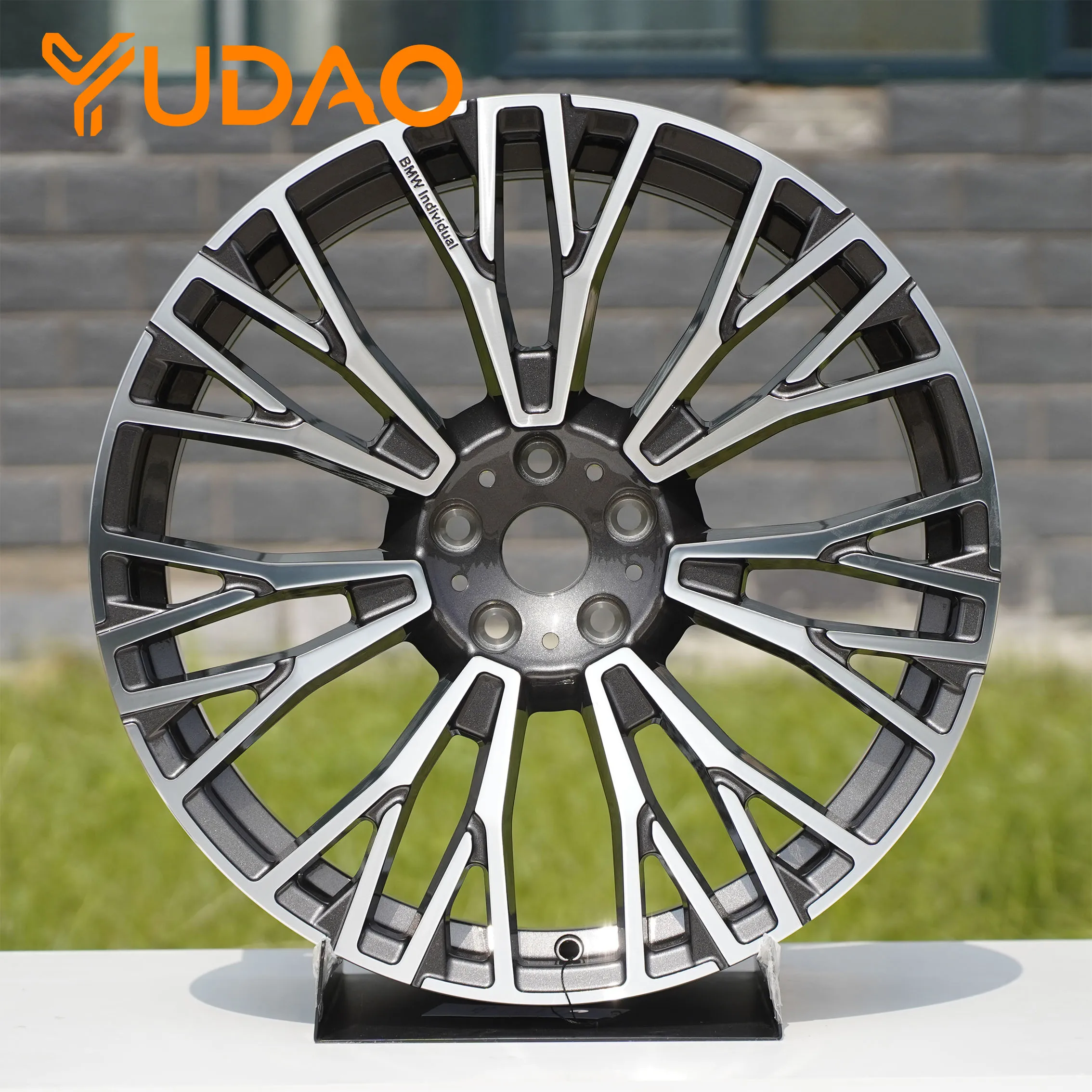 Industrial Grade Forged High Performance Racing Wheels Aluminum 6061-T6 Silver Finish Customizable Color Logo 5-Year