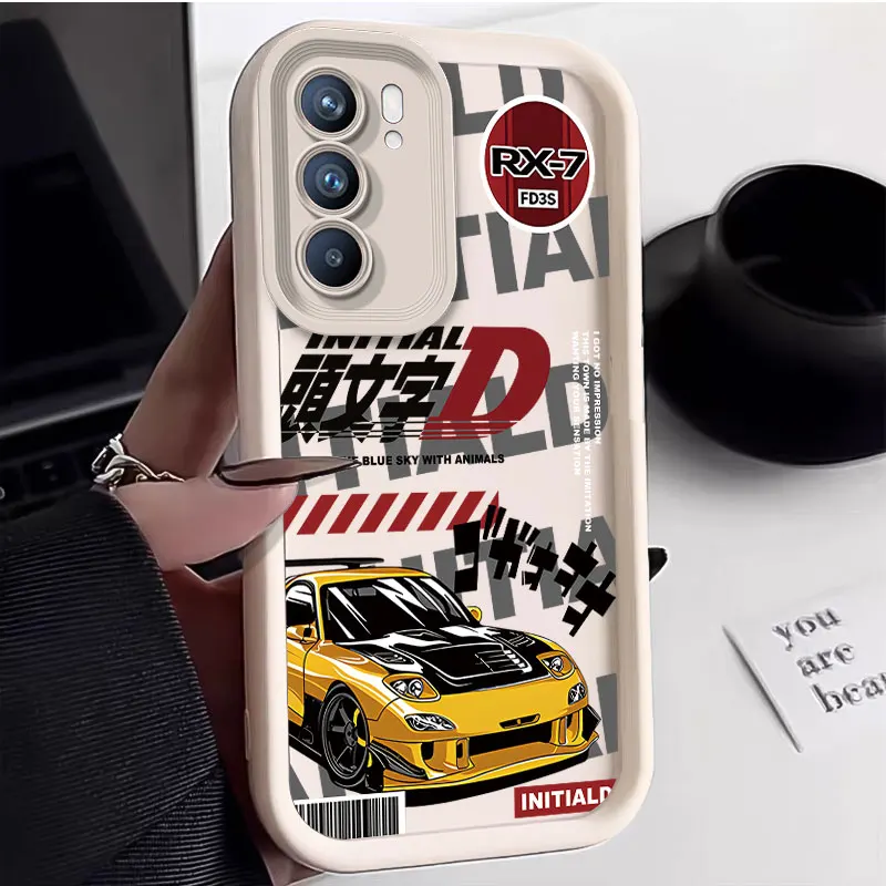 Anime I-Initial D Soft Protector Case for Samsung Galaxy A55 A35 A25 A15 A05 A05S A24 A13 A23 A12 A22 A32 A52 A52S A72 A11 Soft