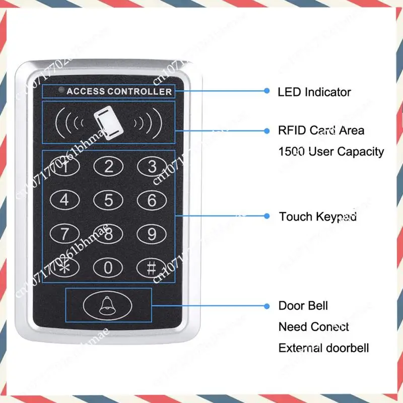 

-A21Z EM4100 TK4100 RFID-клавиатура, система контроля доступа, водонепроницаемая наружная крышка, брелоки, устройство открывания дверей для клавиатуры LOCK