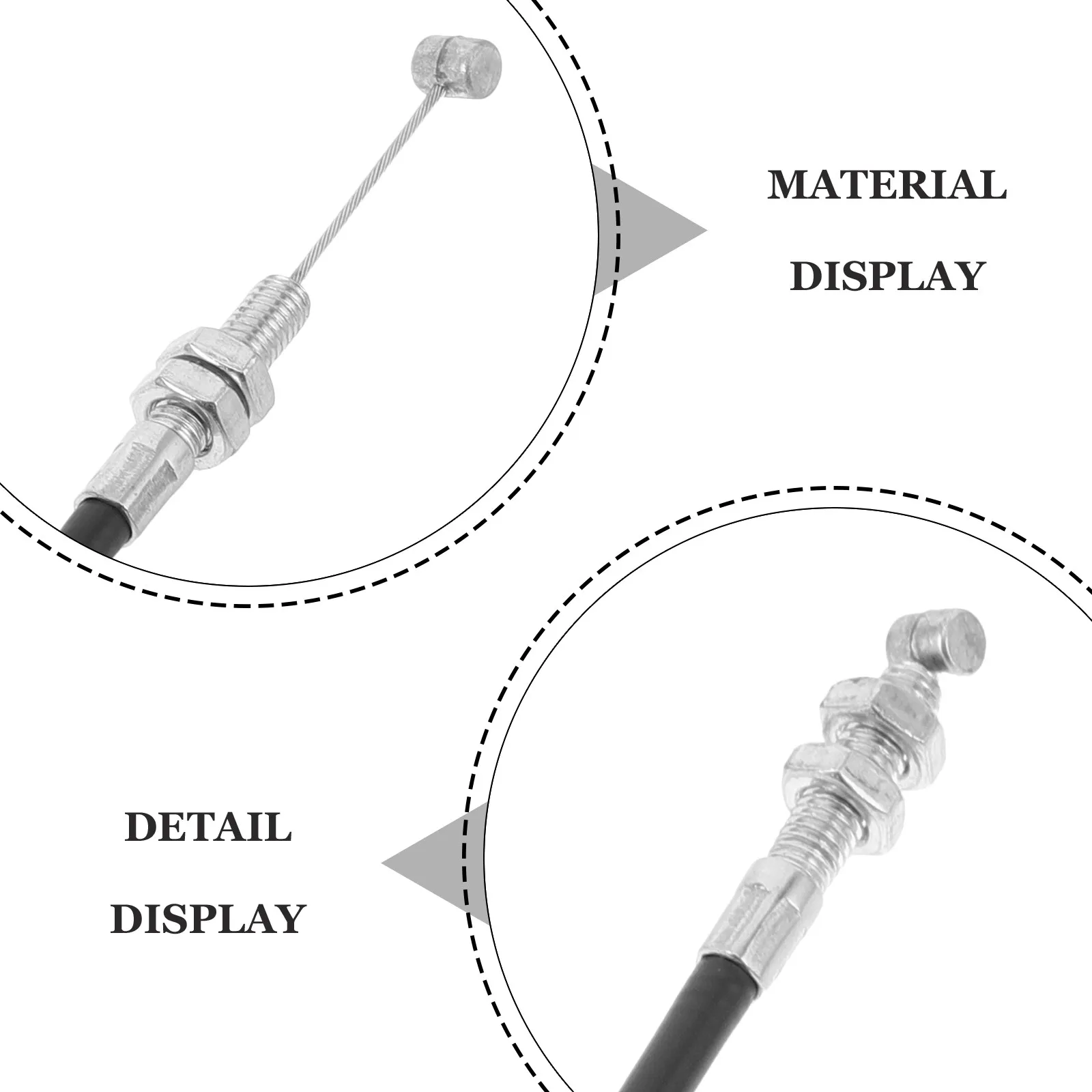 2Pcs Salon Recliner Pull Cable Heavy Duty Replacement Parts for Barber Styling Chairs Salon Supply Recliner Release Cable