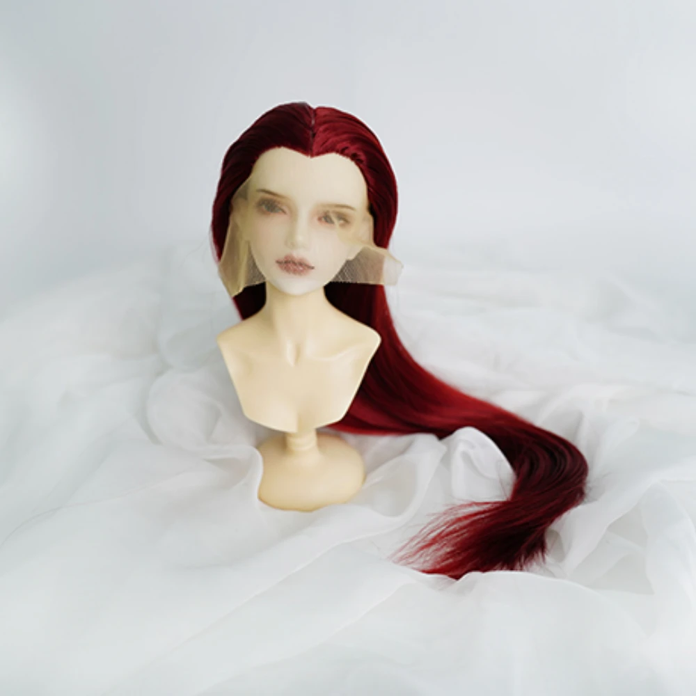 

Doll's Wig for 1/3 1/4 1/6 Bjd/SD Doll Soft Silk/high Temperature Silk Pointed Center Split Antique Long Straight Hair,no Doll