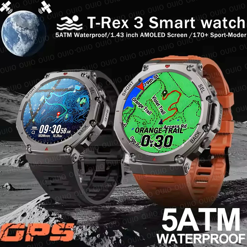 

2025 New For HUAWEI Original GPS Smart Watch Sport Fitness Premium Outdoor Compass 5ATM Swimming Waterproof Call GPS Smart Watch