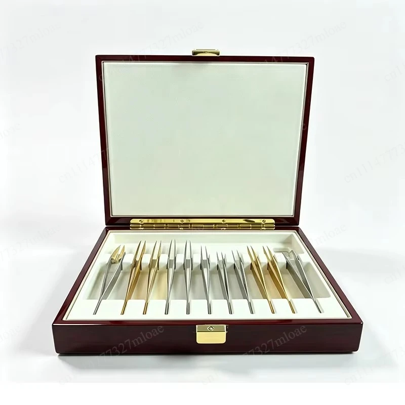 Stainless Steel Watch Repair Tweezers Fine-Pointed Mouth Non-Slip Fastening Pointed Mouth for Precise Work