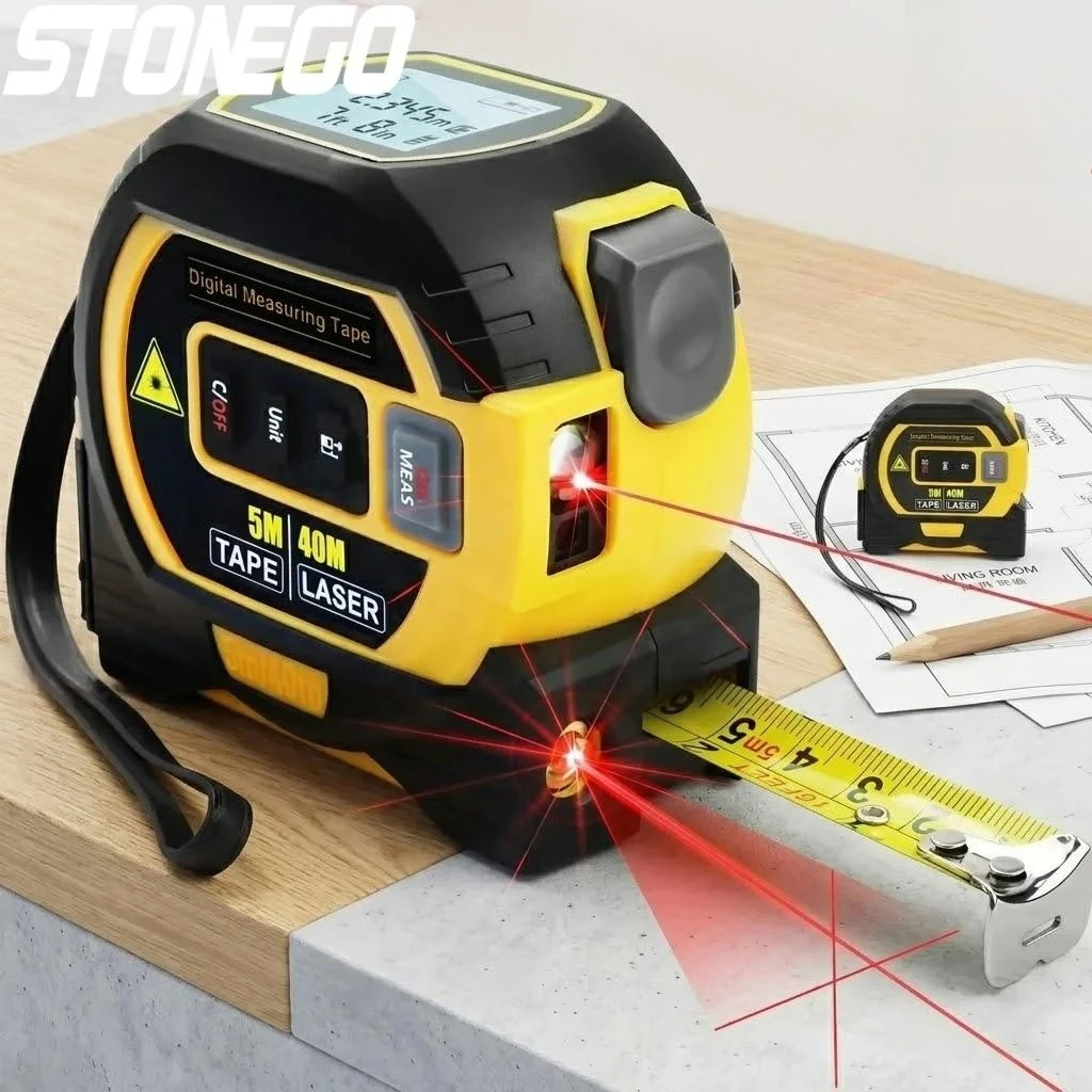 

Лазерная рулетка 40М/60М 3-в-1: Инфракрасный измеритель расстояния, высокоточный умный измерительный прибор