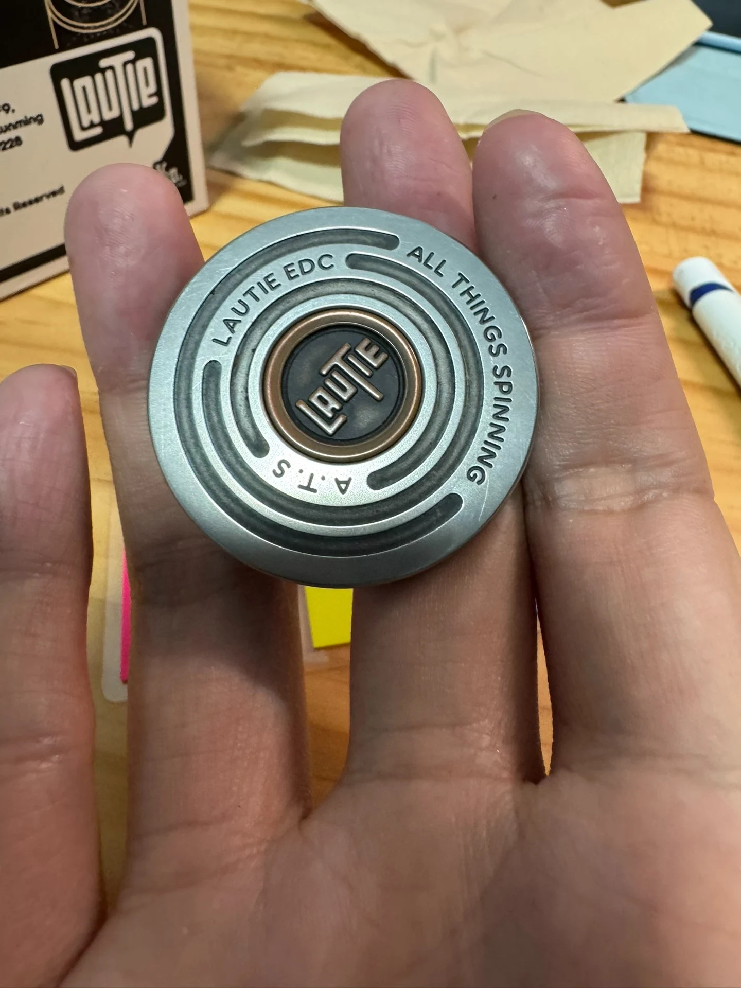 Used EDC Lautie ATS Coin Flynova Flying Spinner