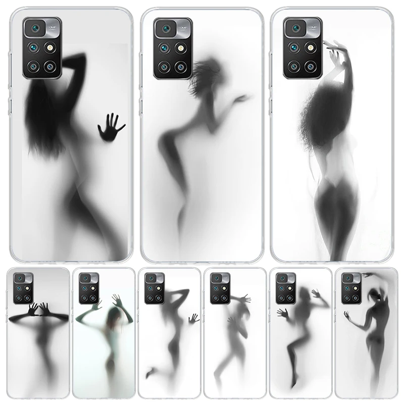 Woman Silhouettes Sexy Lady Girl Phone Case For Xiaomi 12C 12 10C 10 10A 9C 9 9A 9T 8A 8 7A 7 6A 6 Pro S2 K70 K60 K40 K20 Art Co