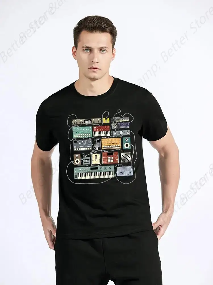 Electronic Musician Synthesizer And Drum Machine Dj Hot Sale Clown T Shirt Men Women Cotton Tshirt Fashion T-shirt Streetwear