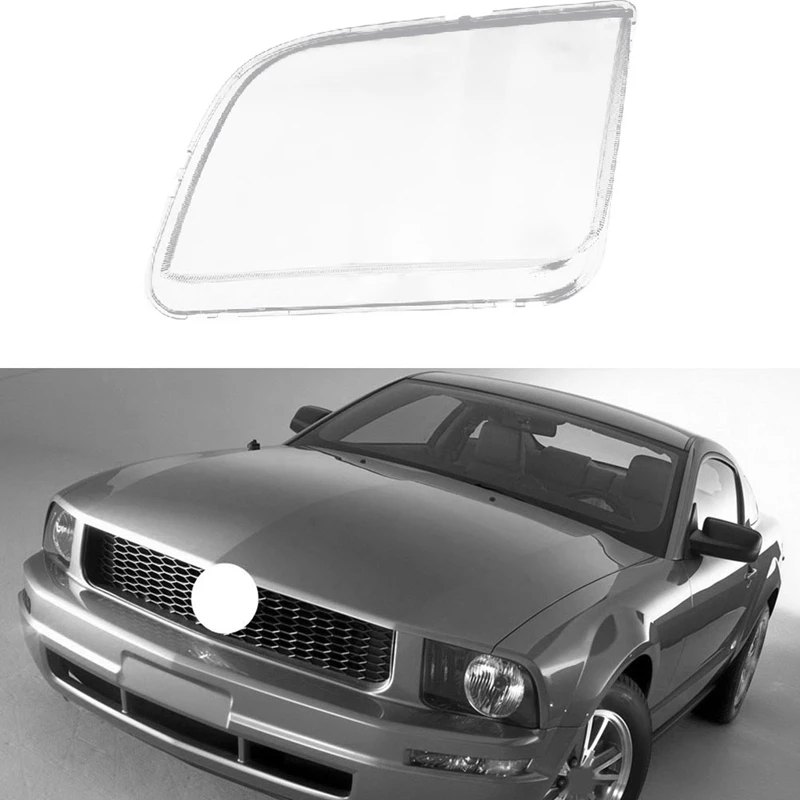 Car Headlight Cover Head Light Lamp Shade Transparent Lampshade Lamp Shell Dust Cover For Ford Mustang 2004-2008