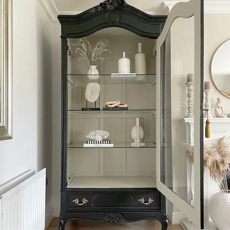 

Dining Villa Living Room Glass Wine Retro Black Display