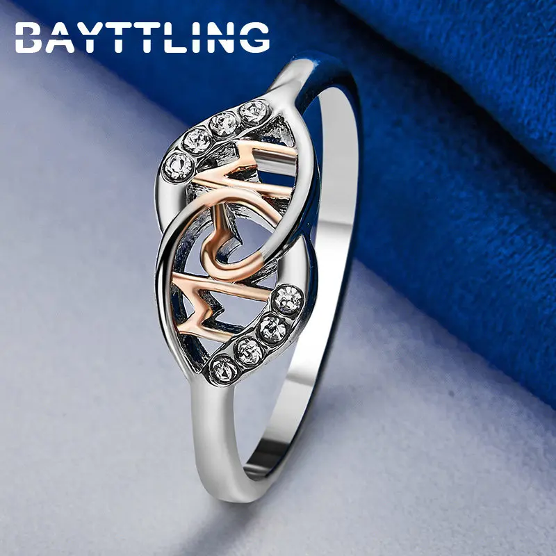 2024 New 925 Sterling Silver 7/8/9/10# MOM Luxury Zircon Rings Women Fashion Gifts Mother’s Day Jewelry Accessories