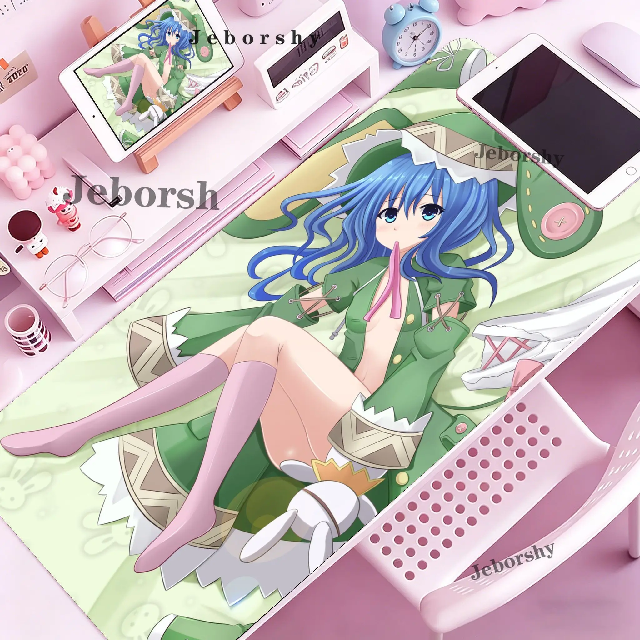 Non-slip Gaming Laptop Mousepad Anime D-Date A LiveS Computer Keyboard Mat Kawaii Yoshino Desk Carpet Rubber Tapis Souris
