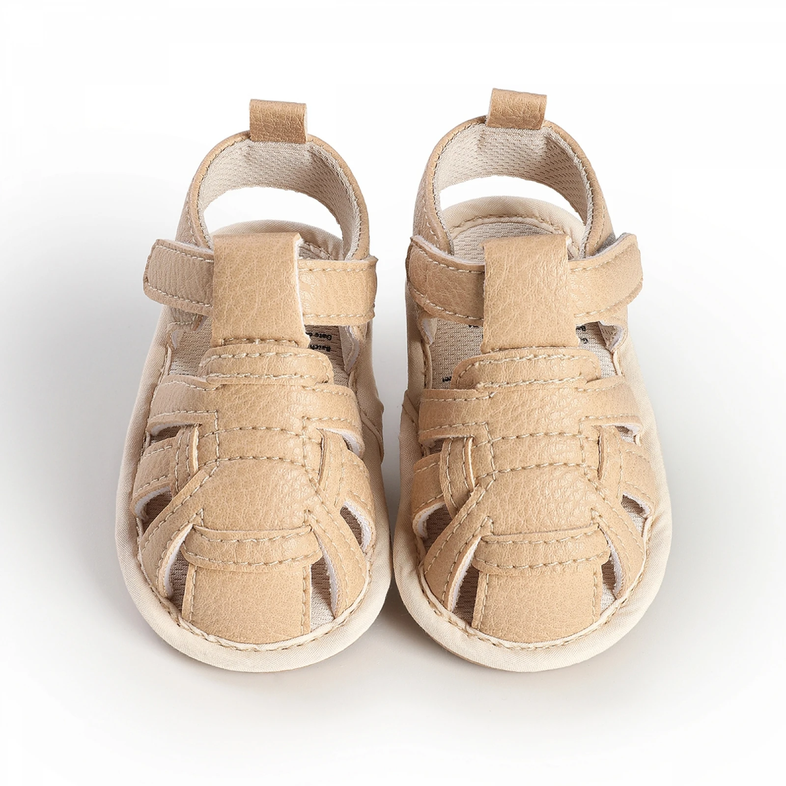 

Сандалии для мальчиков 0-18 месяцев с закрытым носком, милые сандалии для младенцев, нескользящие повседневные летние туфли на плоской подошве