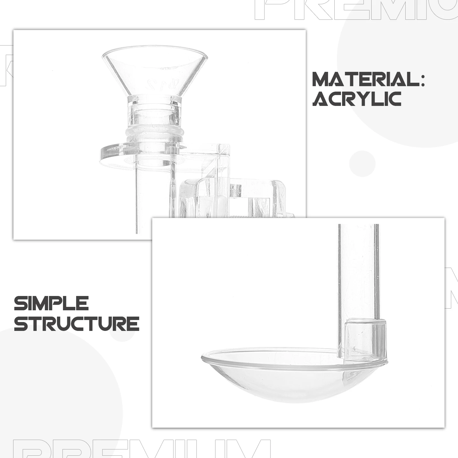 

1 set Aquarium Fish Tank Shrimp Tool Acrylic Transparent Tube Wall Mount Betta Vacation Gadget Fish Tube Aquarium Feeder