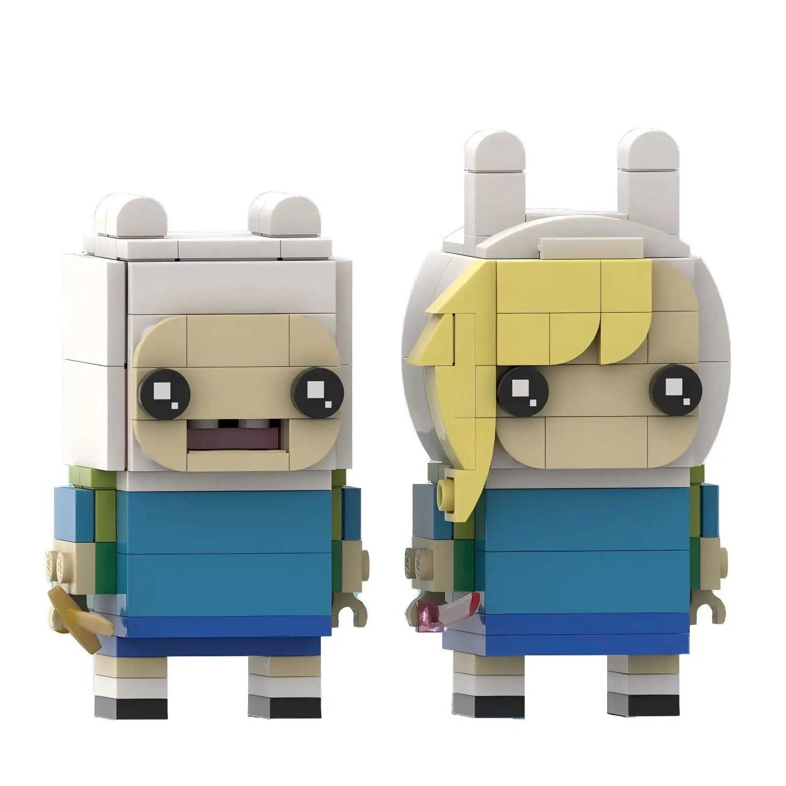 Serie de Anime expedición muñeca de dibujos animados bloques de construcción MOC tiempo cabeza cuadrada figuras ensamblaje modelo rompecabezas niños juguete regalo de cumpleaños