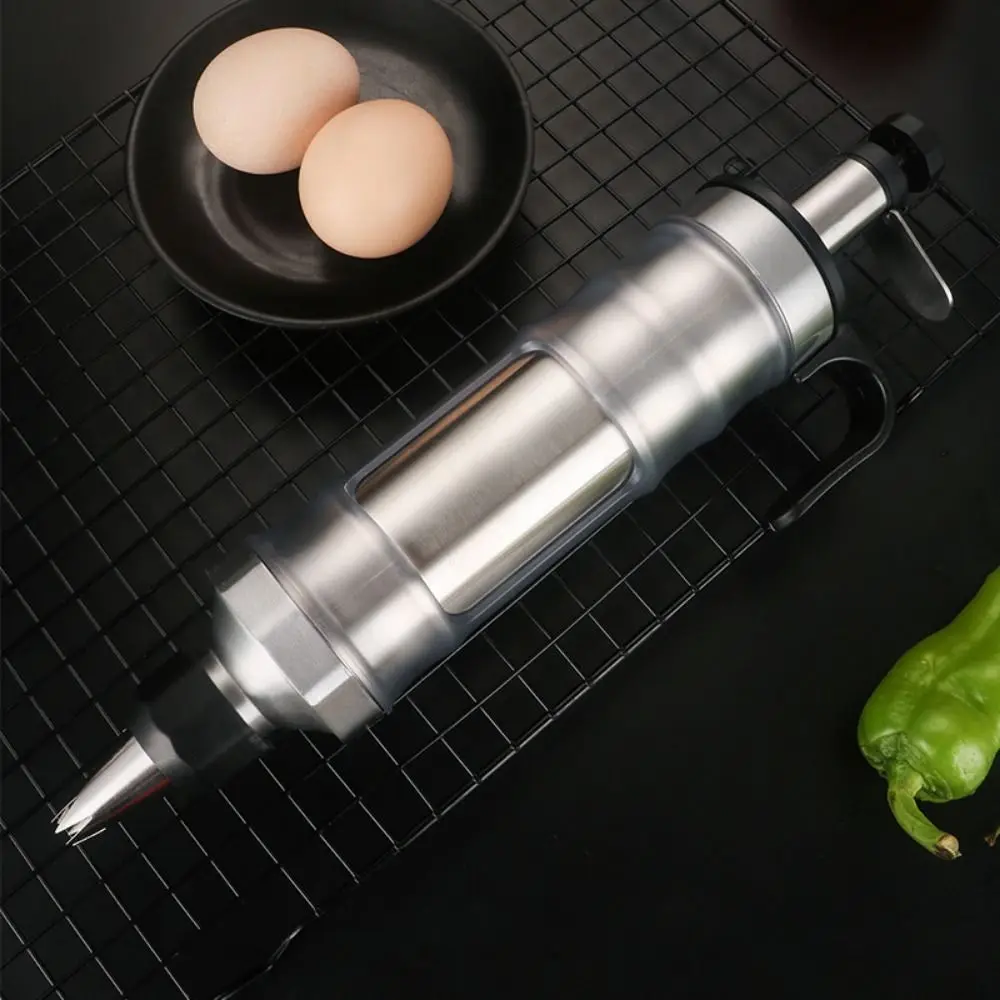 

Stainless Steel Dessert Piping Set Wear Resistant 6 Nozzles Frosting Piping Kit Versatile Manual Cake Icing Decorating Tools