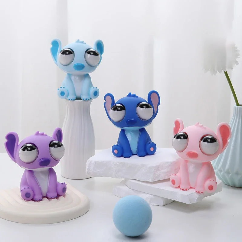 Anime Lilo Bulging Eyes Stress Ball Squishy Fidget Toy Anxiety Relief Soft Decompression Doll Release Pressure Small Gifts