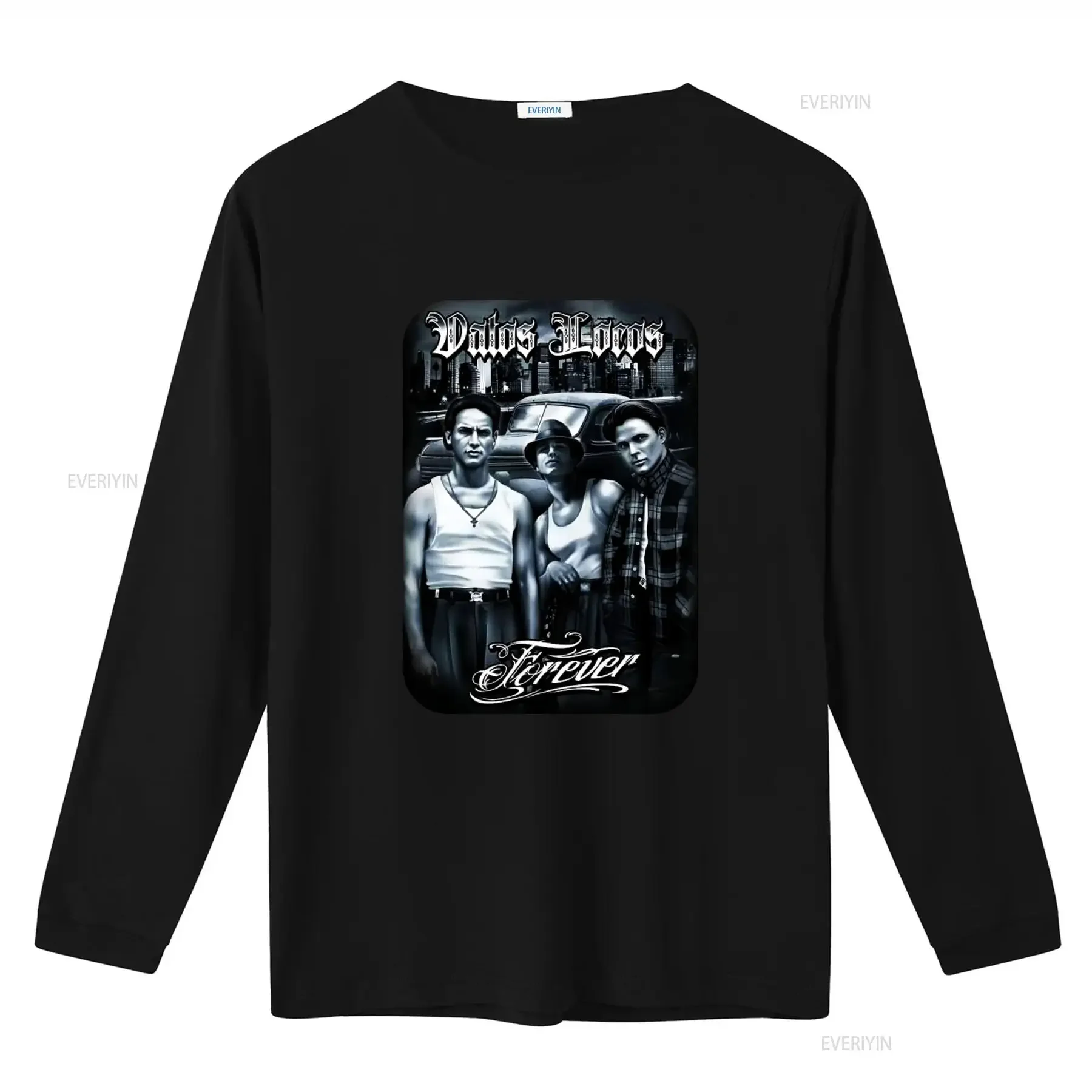 Vatos Locos Forever Mens Heavyweight T Shirt Print On Shaka Wear Retro Gangster Style Urban Fashion vintage Washed homme