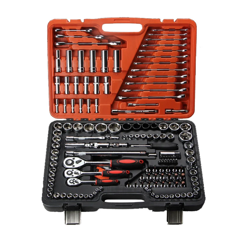 151 PCS Professional Vehicle Wrench Screwdriver   Kit Hand Tool Sets Car Repair Tool Box Ratchet Socket Set