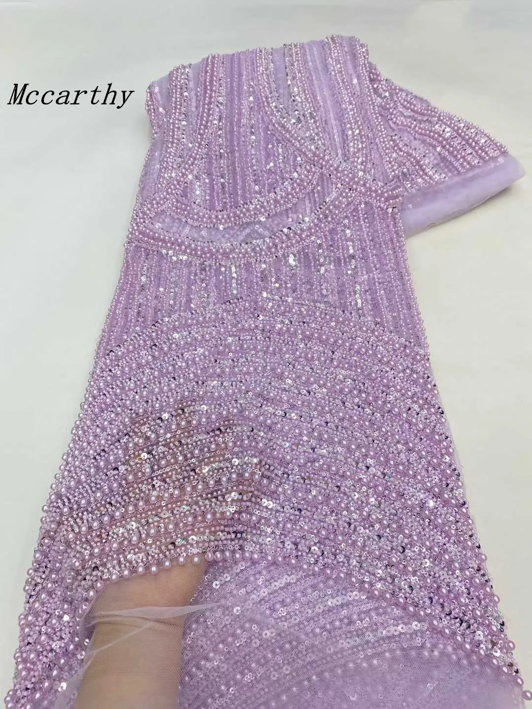 

Африканская кружевная ткань высокого качества 2025, новейшая французская сетчатая ткань с блестками и бусинами, вышитое кружево в тюлевой нигерийской ткани