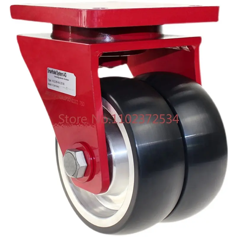 Heavy duty driven wheel universal polyurethane aluminum core drive wheel 4 inch 6 inch 8 inch 10 inch flat bearing wheel