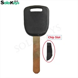 10Pcs/Lot SOLOKEYS HON66 Blade Replacement Transponder Key Shell Fob for Honda Car Holder Chip Hollow Uncut Blade Printed Logo