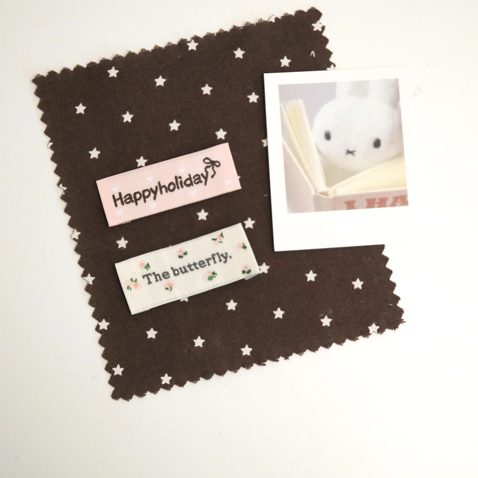 

Adorable Heart Polka Dot Embroidery Label Decoration DIY Handmade Material Fabric Tag Accessories