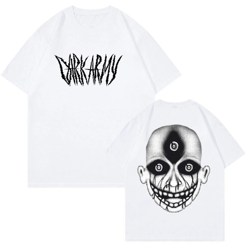 Lil Darkie Dark Army Metal T-shirt Small Dark One Merch Crewneck Short Sleeve Tee Women Men Streetwear Hip Hop Clothes