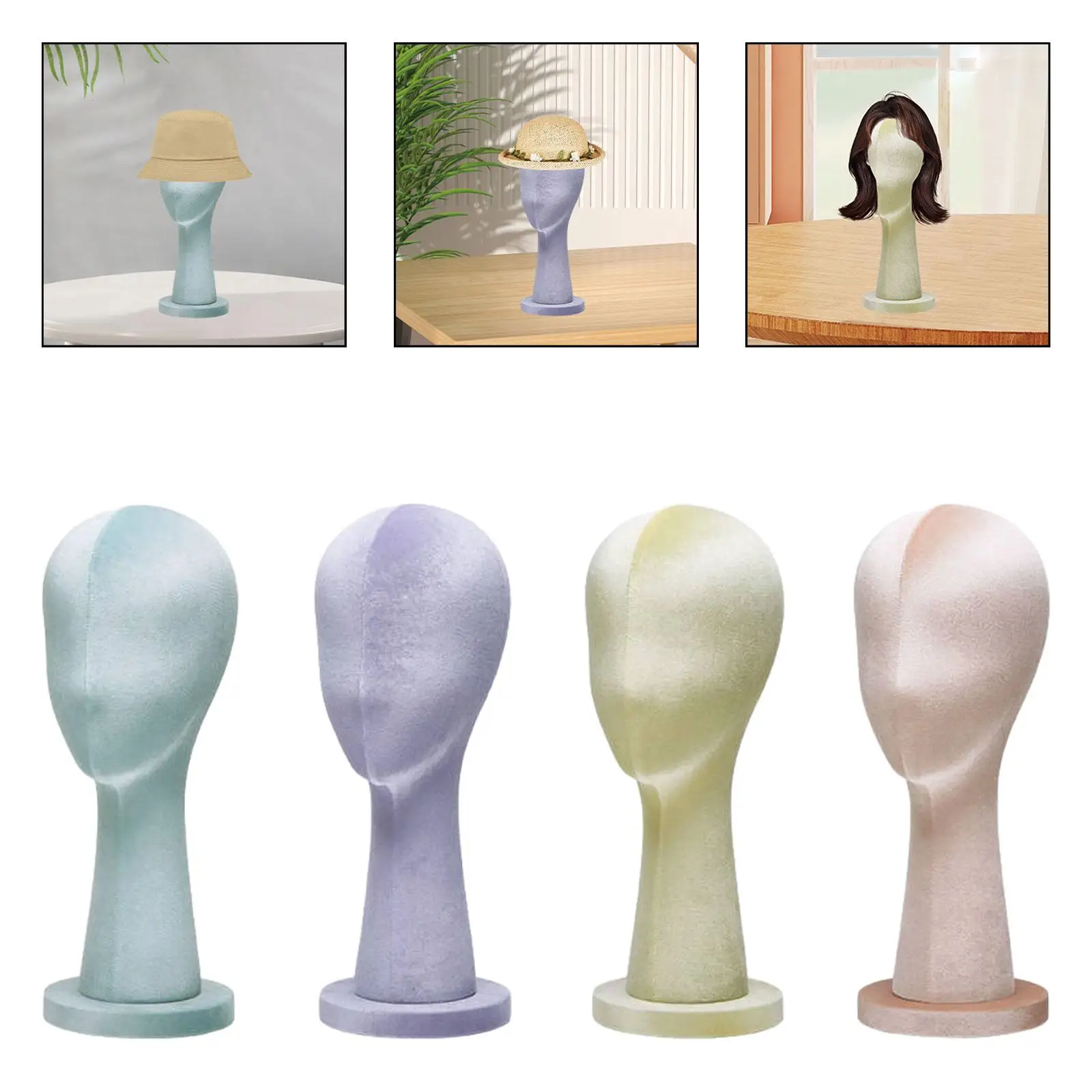 

Mannequin Head Model Fashion Multipurpose Wig Display Model Head Hat Display Stand for Hairpieces Jewelry Headwear Styling Cap