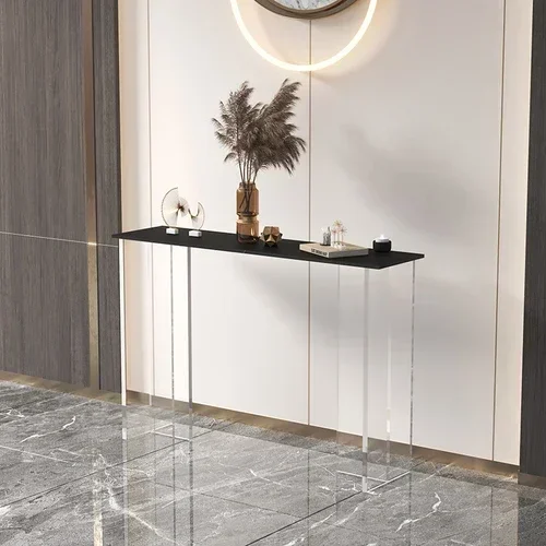 Console Modern Minimalist Stone Plate Acrylic Console Tables Decoration a Long Narrow Table Jewelry Showcase