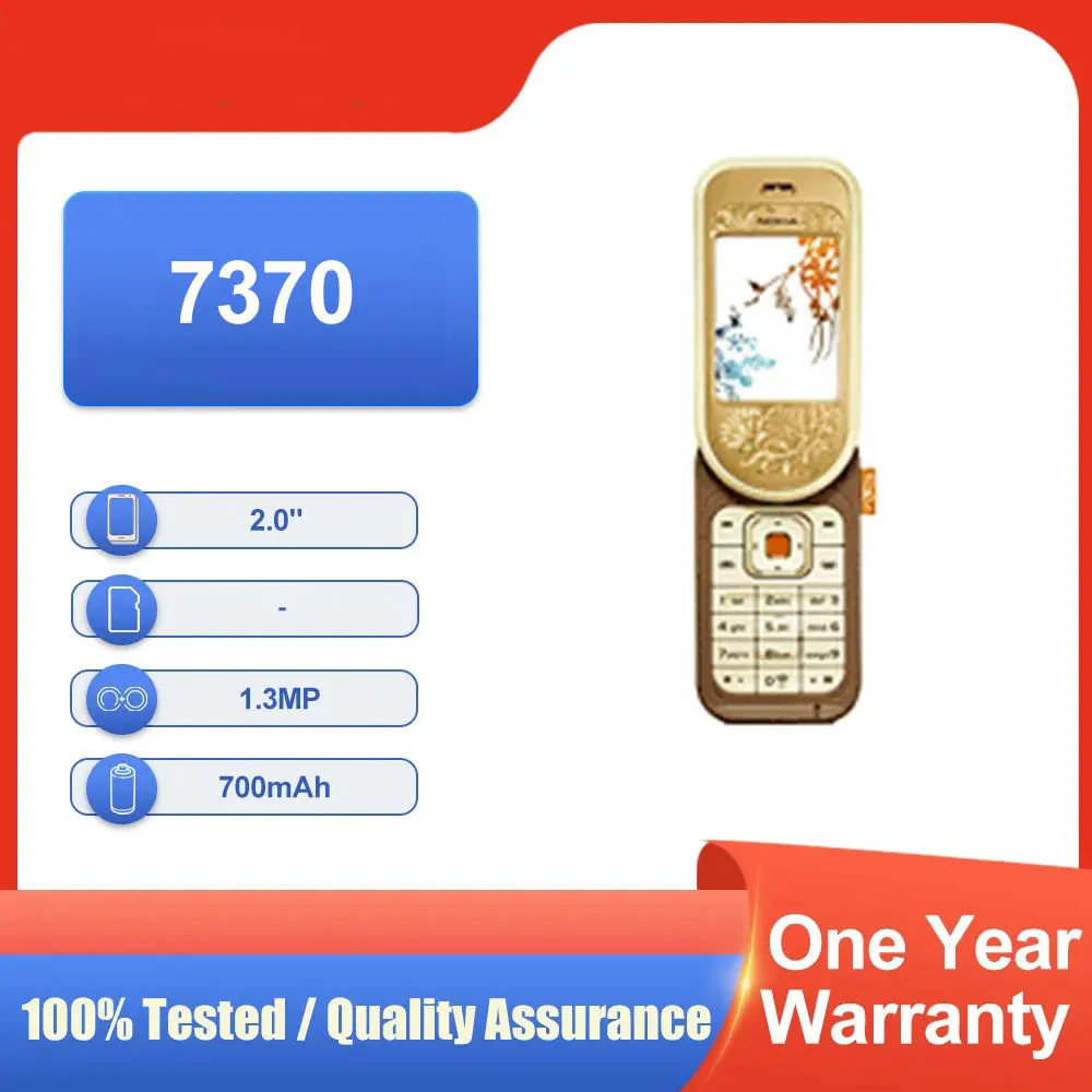 Оригинальная разблокированная многоязычная клавиатура для мобильного телефона 7370 Single Sim GSM 900/1800/1900 Bluetooth MP3, сделано в Финляндии