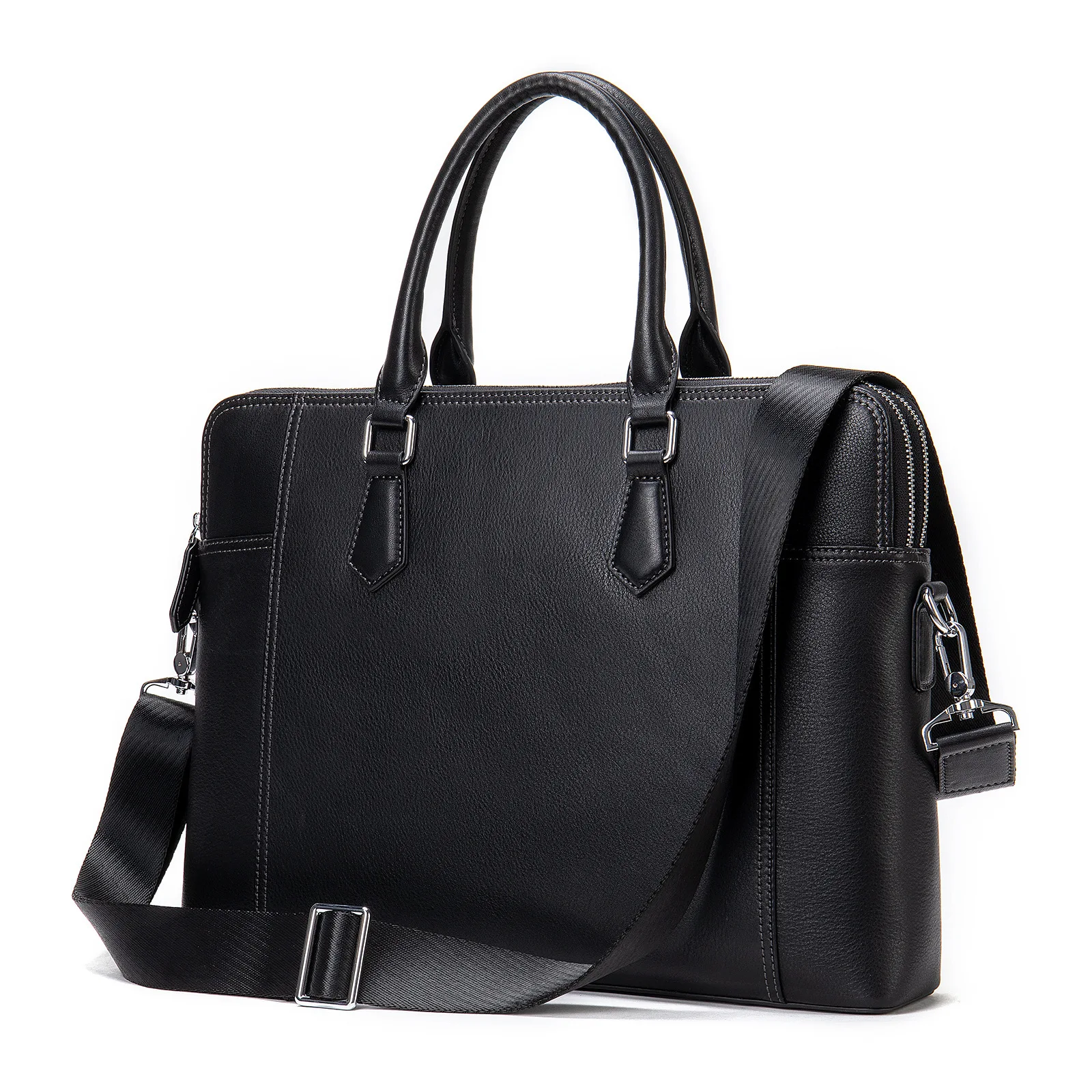 Valigetta da uomo in vera pelle al 100% Borsa da lavoro Borsa da uomo per laptop Borse a tracolla Tote Valigetta da uomo in pelle naturale