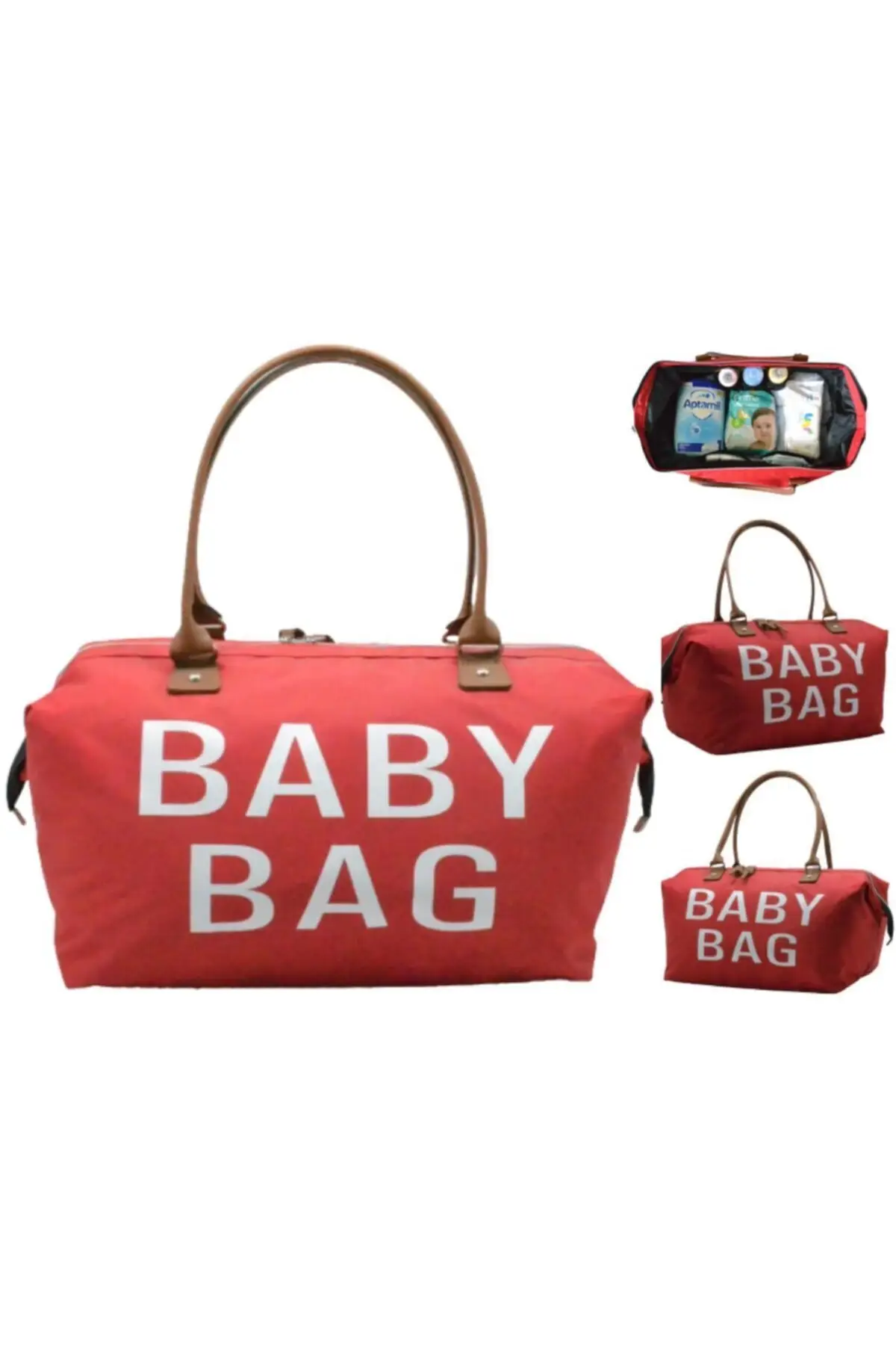 

Baby Bag Red Mother Baby Care And Mommy Tote Bag 2022 Nappy Maternity Diaper Bag Stroller Organizer Changing Carriage Travel