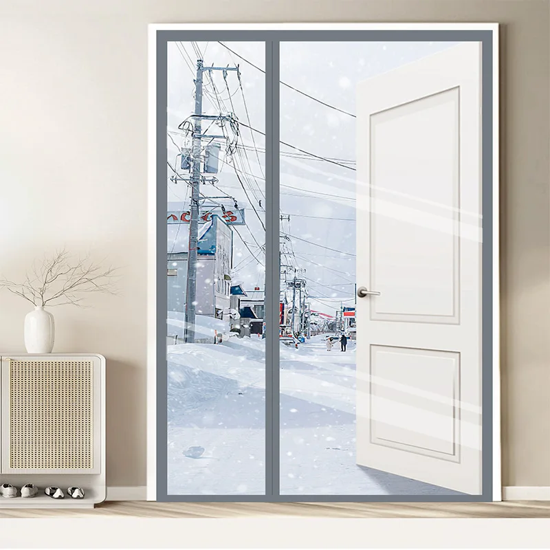 

Air conditioning door curtain partition curtain,anti cold air blocking curtain, plastic windproof household transparent bathroom