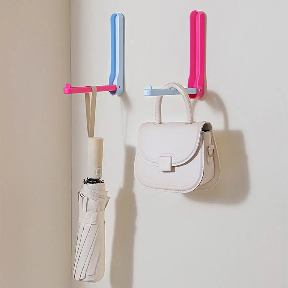 

2Pcs Portable Folding Clothes Drying Rack Foldable Retractable Wall-mounted Storage Rack Stable Punch-Free Clothes Hanger Holder